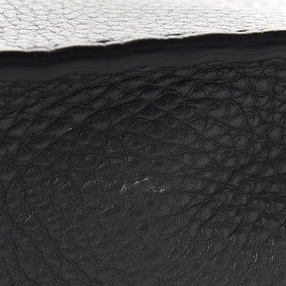 Fendi Cuoio Romano Lavorazione Selleria Stitch Gradient Mini Peekaboo Iconic Fit Satchel Asfalto Black White 9 of 9