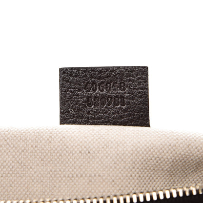Gucci Monogram Vintage Web Medium Webby Bee Boston Dark Brown 8 of 9