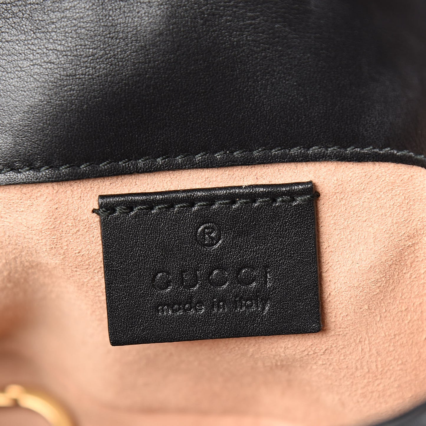 Calfskin Matelasse Super Mini GG Marmont Shoulder Bag Black