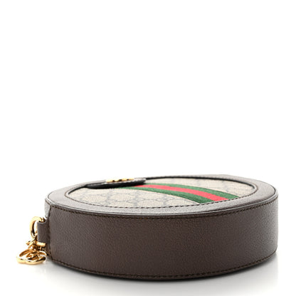 Gucci GG Supreme Monogram Web Mini Ophidia Round Shoulder Bag Brown 4 of 9