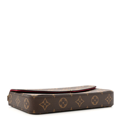 Louis Vuitton Monogram Pochette Felicie Chain Wallet Fuchsia 5 of 10