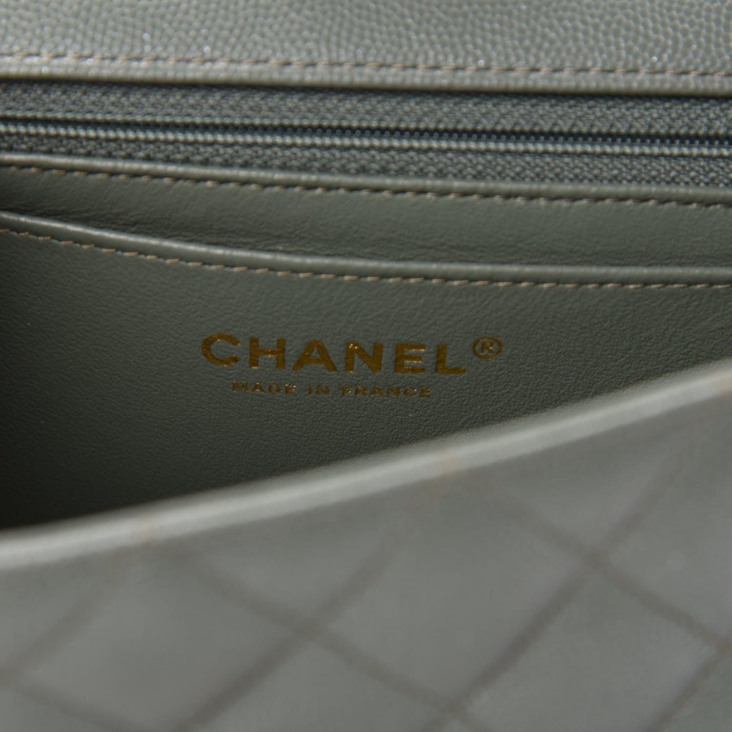 Chanel Iridescent Caviar Quilted Mini Rectangular Flap Green 8 of 11