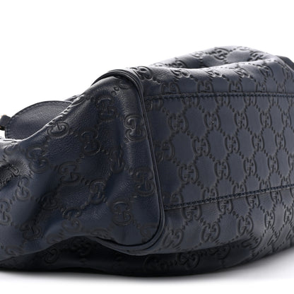 Gucci Guccissima Medium Sukey Tote Navy 9 of 12