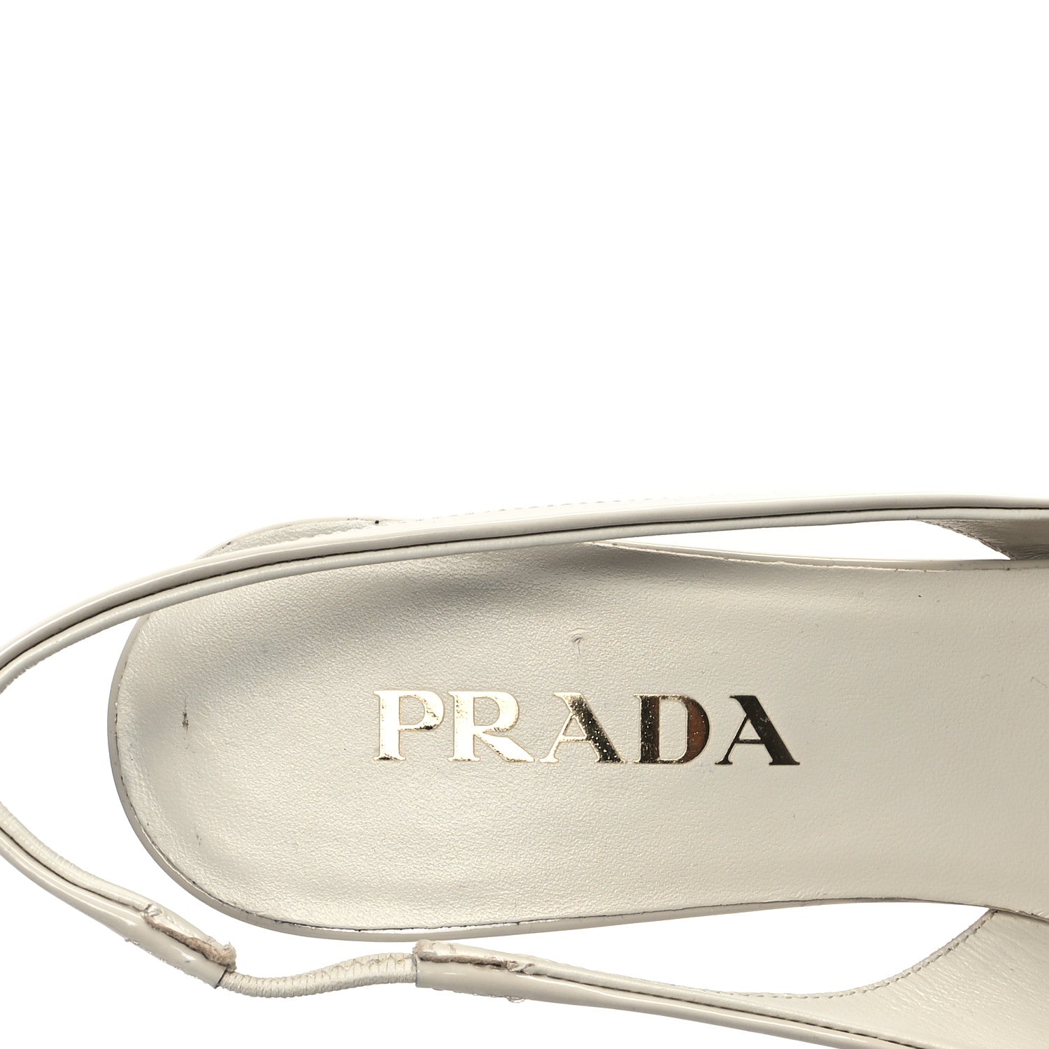 Prada Patent Triangle Logo Pointed Toe 75mm Slingback Pumps 38