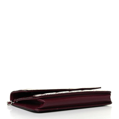 Chanel Patent Quilted Brilliant Wallet On Chain WOC Red 3 of 4