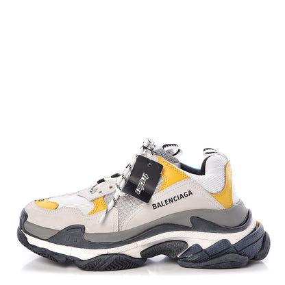 Balenciaga Fabric Mesh Half & Half Colorways Mens Triple S Sneakers 40 Grey Blue Rouge Jaune Black 1 of 9