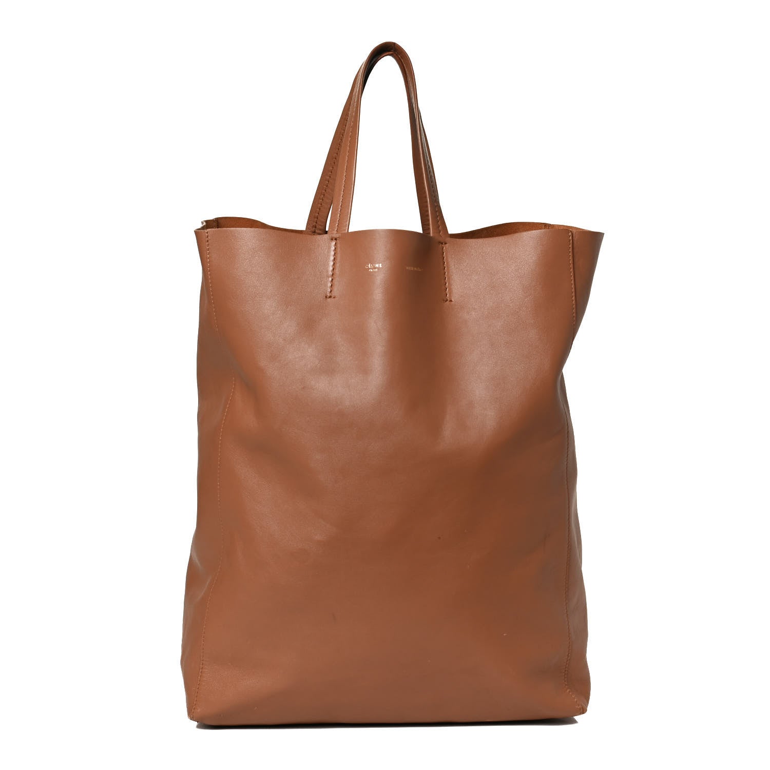 Celine Lambskin Vertical Cabas Tan 1 of 15