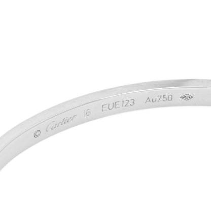 Cartier 18K White Gold Small LOVE Bracelet 16 3 of 5
