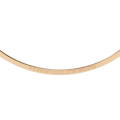 Tiffany 18K Yellow Gold Diamond Small T Smile Pendant Necklace 5 of 6