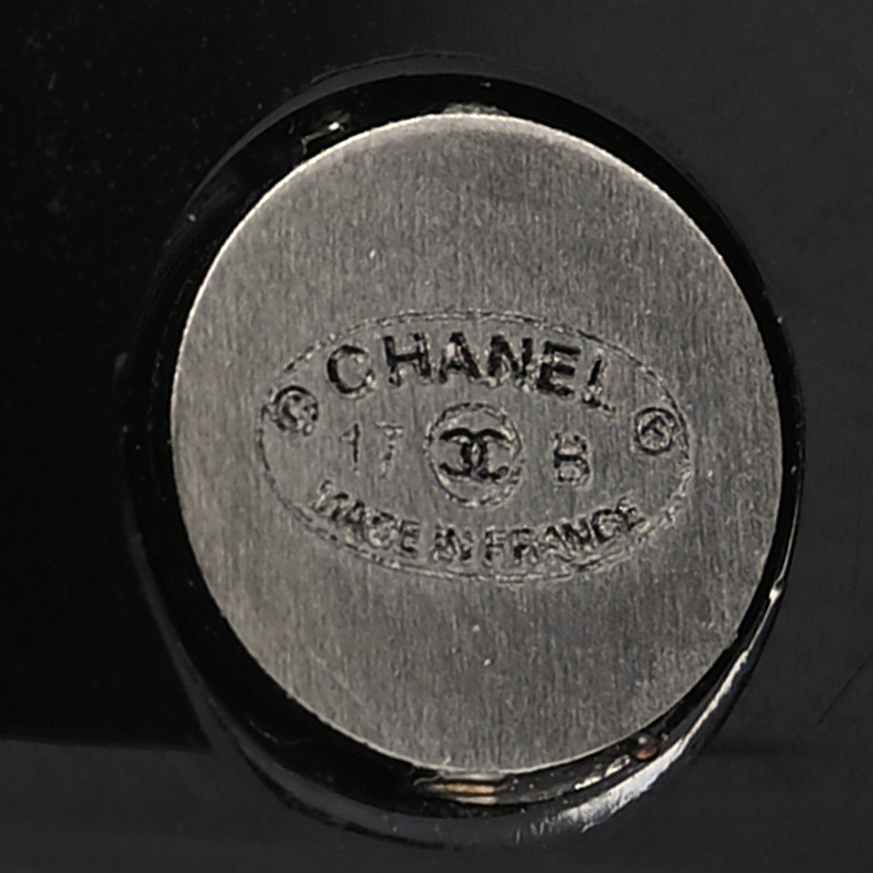Chanel Resin Ruthenium Crystal CC Cuff Silver Black Red 5 of 5