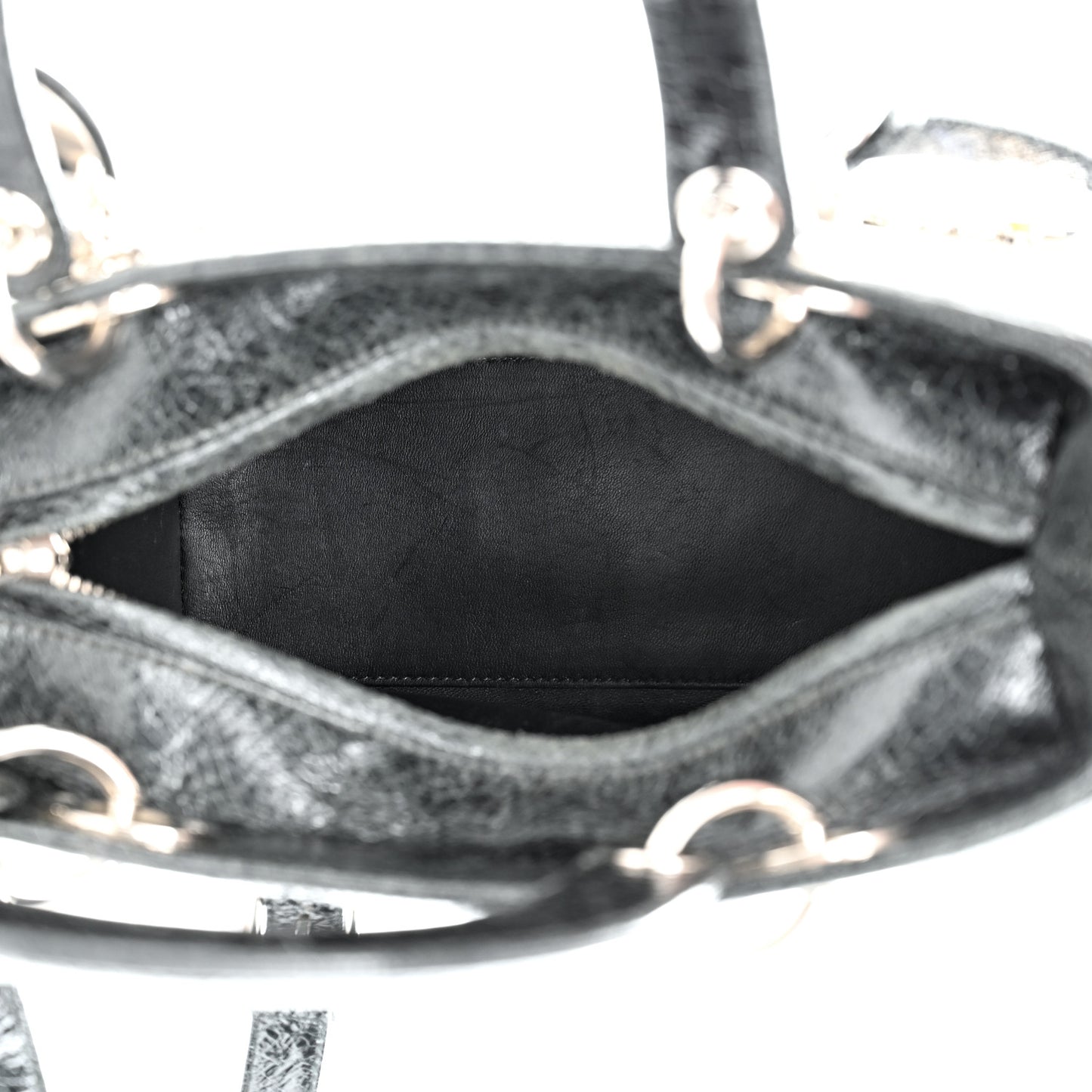 Ceramic Effect Deerskin Jeweled Swan Lady Dior Black