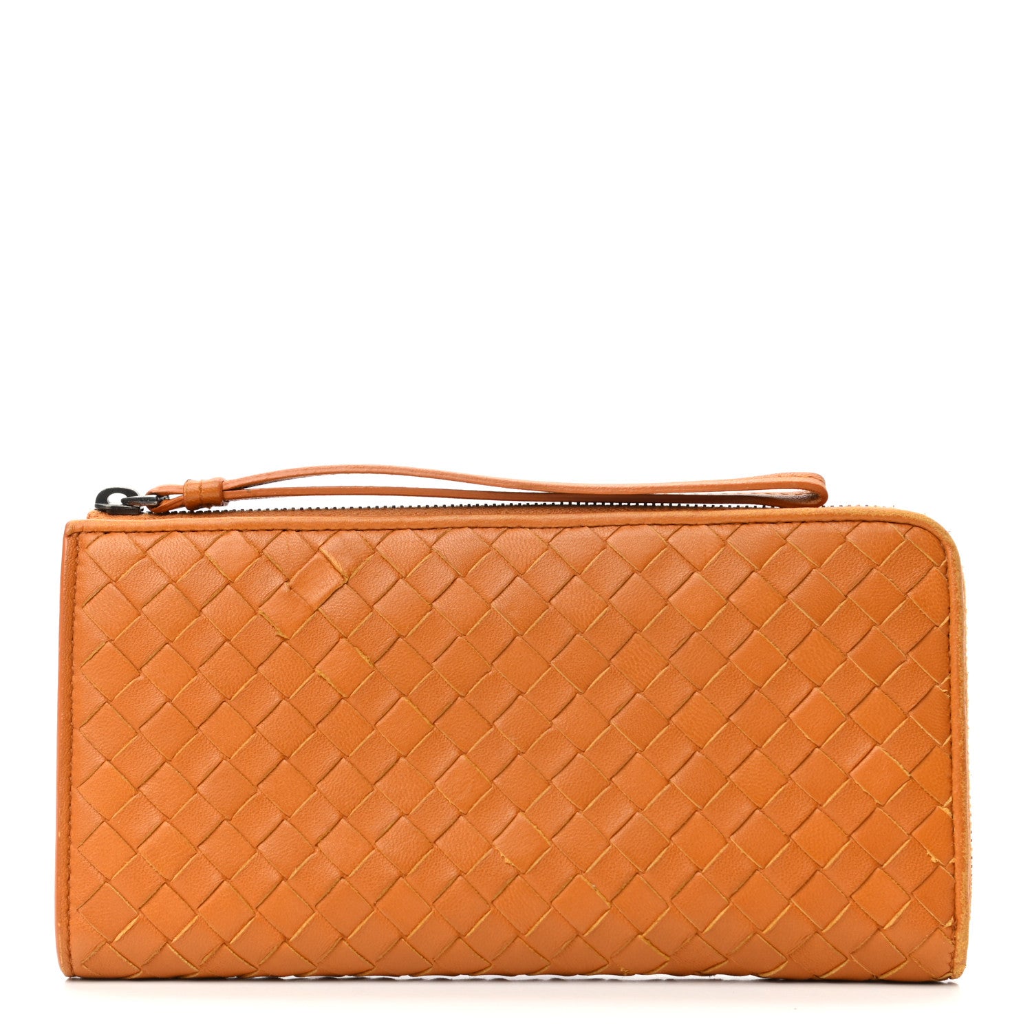 Bottega Veneta Nappa Intrecciato Half Zip Around Wallet Topaz 1 of 7