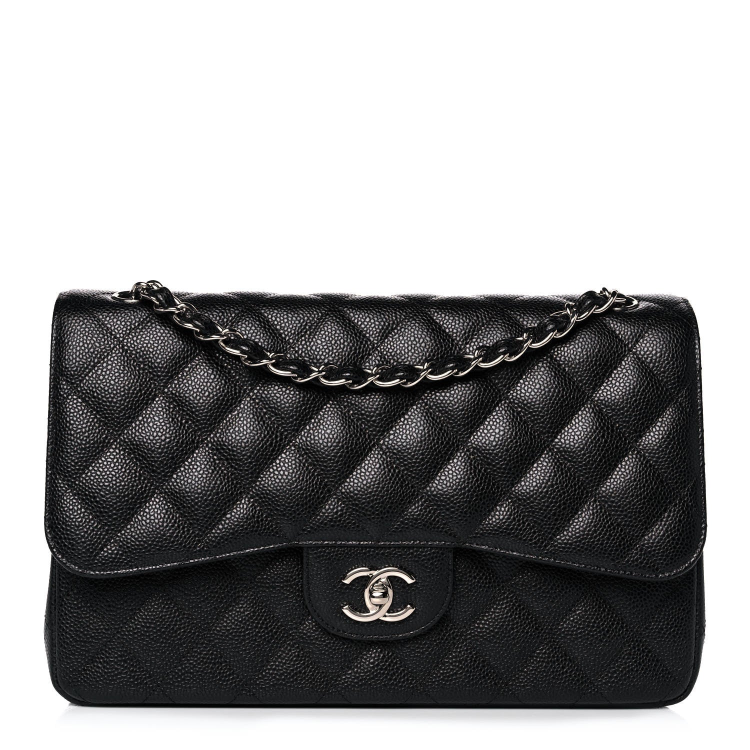 Chanel Caviar Quilted Jumbo Double Flap Black 1 of 11
