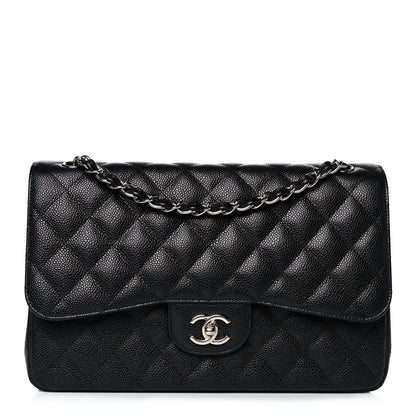 Chanel Caviar Quilted Jumbo Double Flap Black 1 of 11
