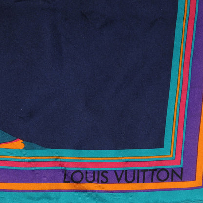 Louis Vuitton Silk Leopard Giraffe Pompons Scarf 3 of 3