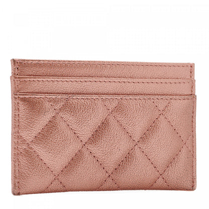 Chanel Metallic Caviar Quilted Reissue Card Holder Rose Gold 3 of 10