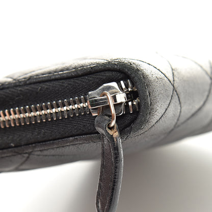 Chanel Lambskin Quilted Large Zip Around Organizer Wallet Black 15 of 16