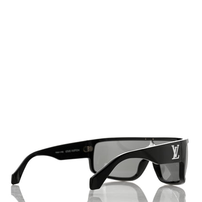 Louis Vuitton Acetate Crystal Cyclone Sport Mask Sunglasses Z1741U Black 4 of 7