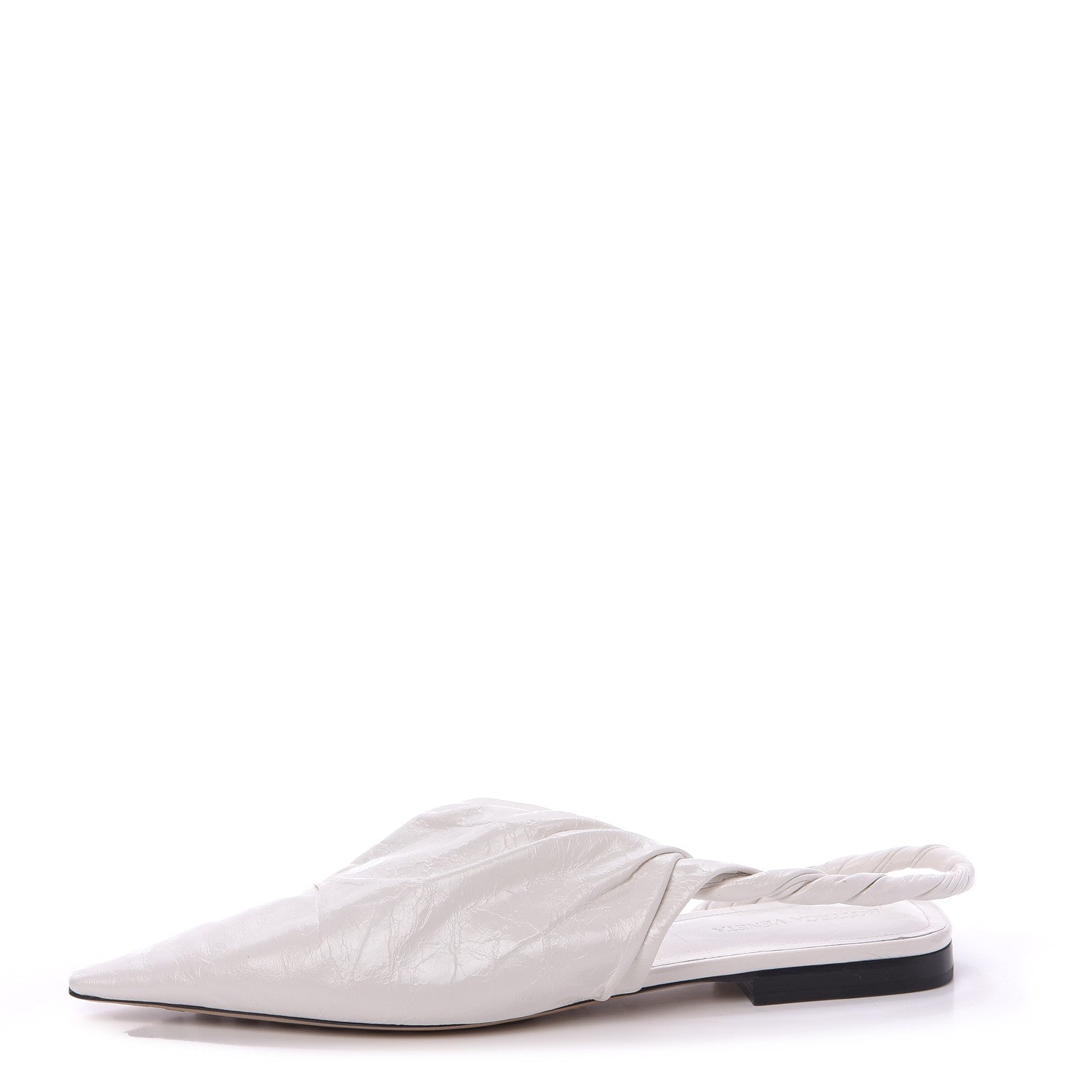Bottega Veneta Nappa BV Point Ballet Flats 39 White 1 of 8