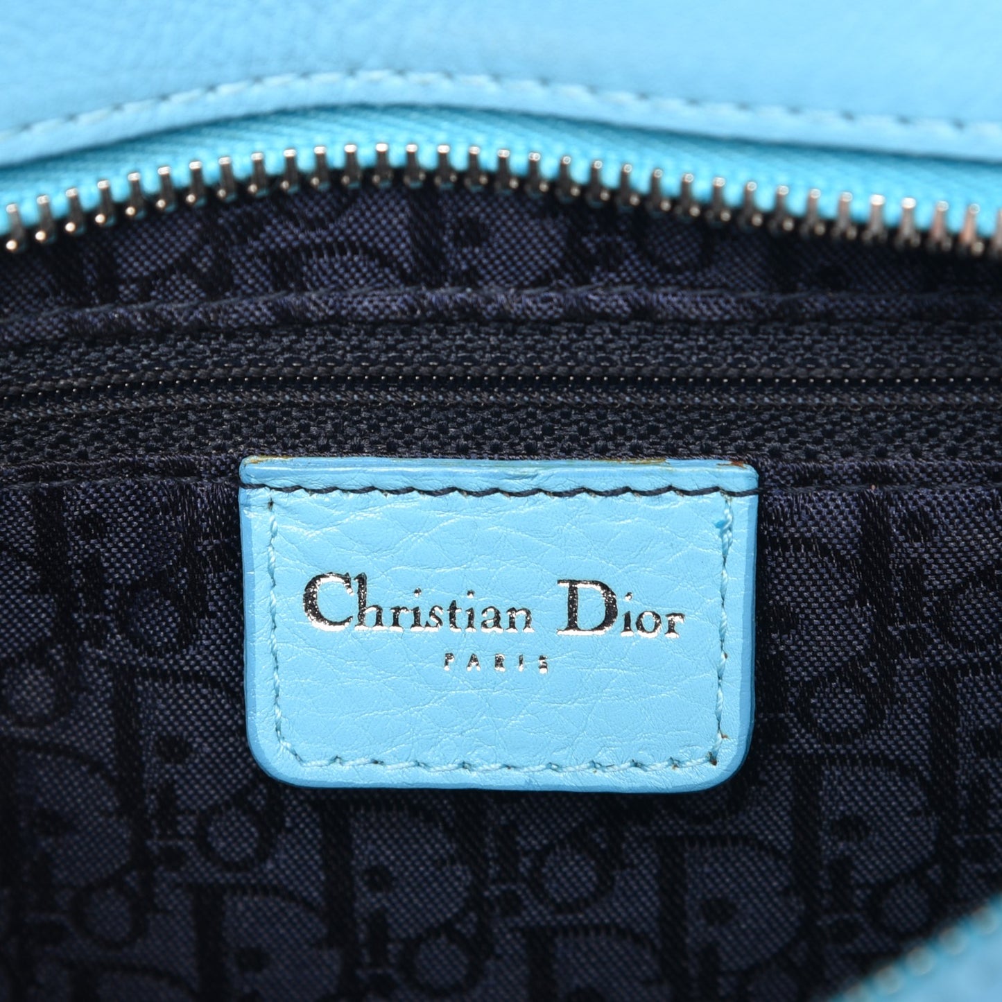 Calfskin Cannage Tote Turquoise