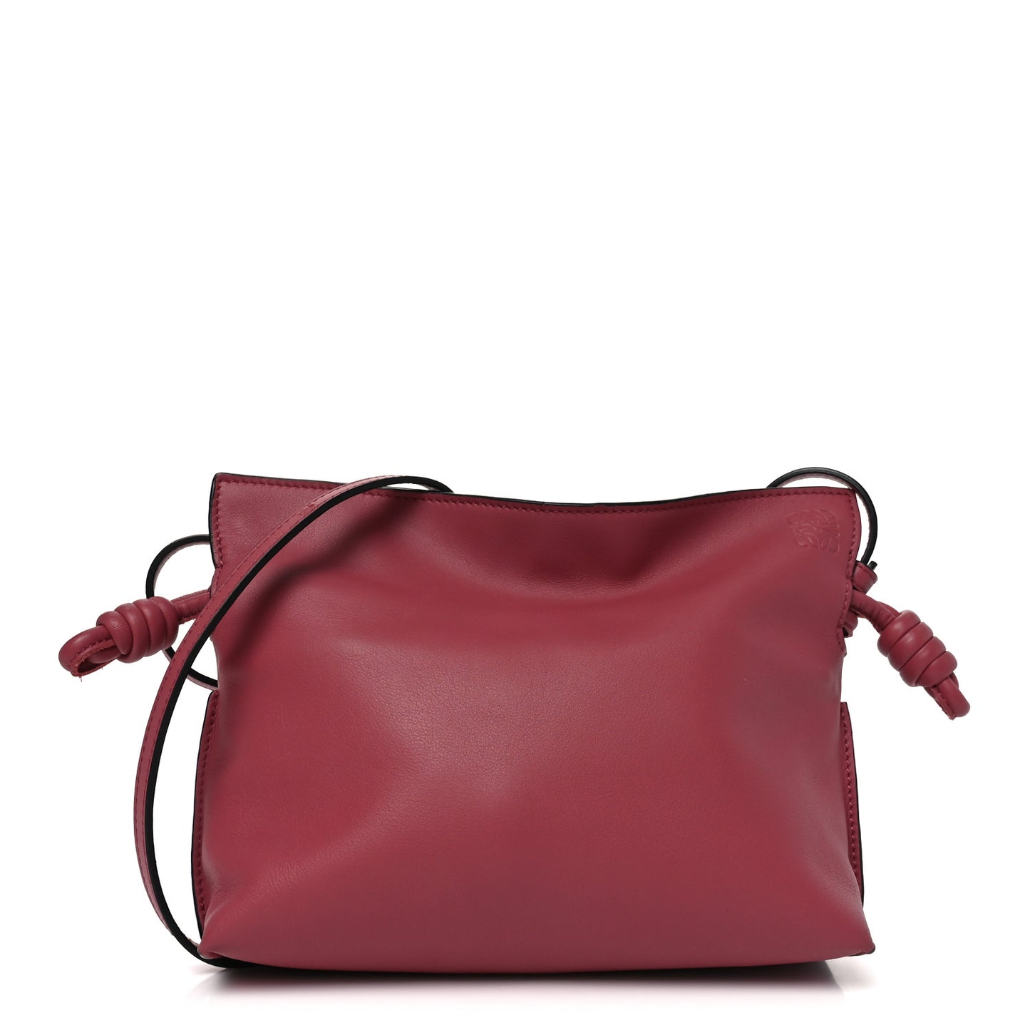 Calfskin Mini Flamenco Knot Clutch Pink