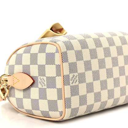 Louis Vuitton Damier Azur Braided Nano Speedy Banana Yellow 8 of 9