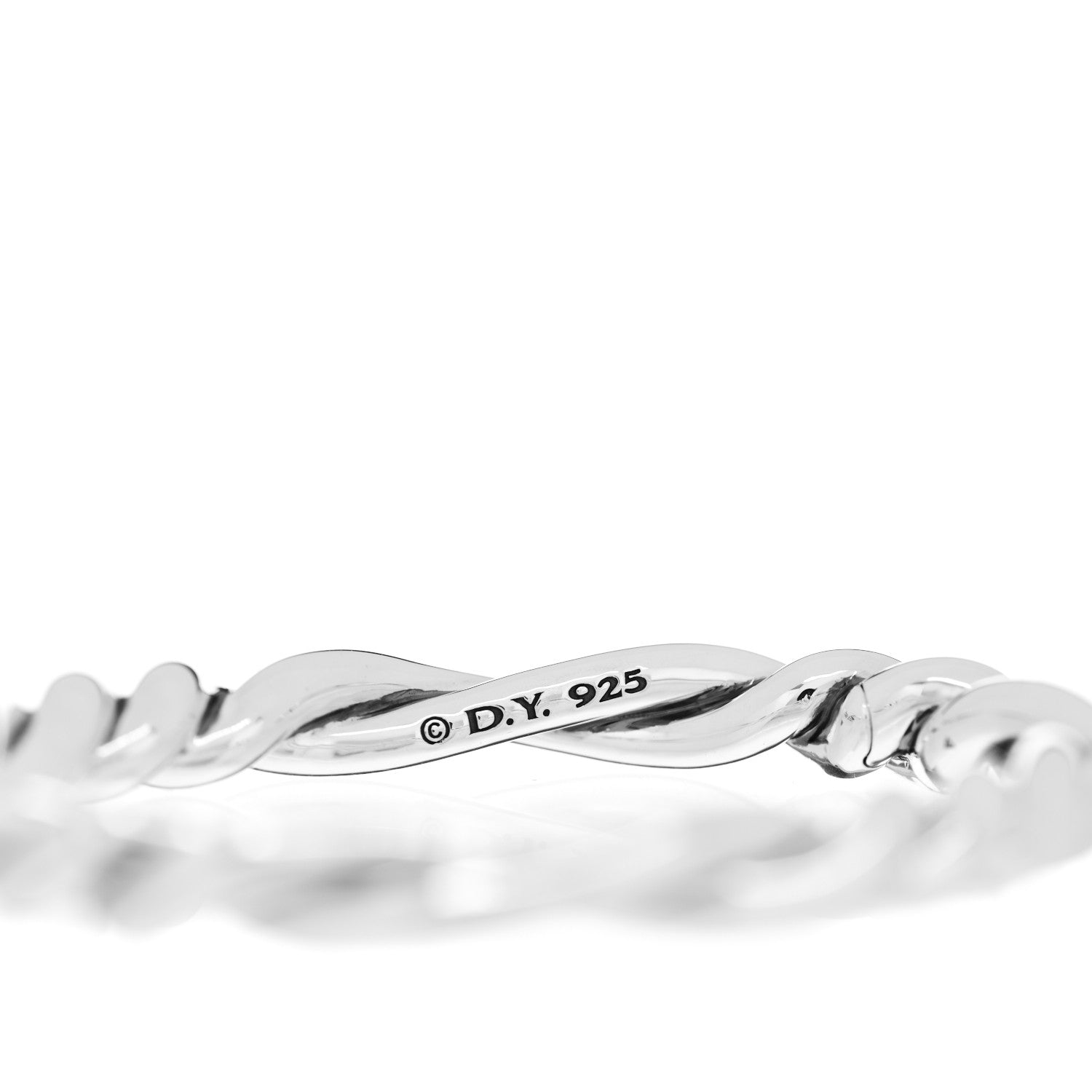 David Yurman Sterling Silver Continuance Center Twist Bracelet 4 of 4