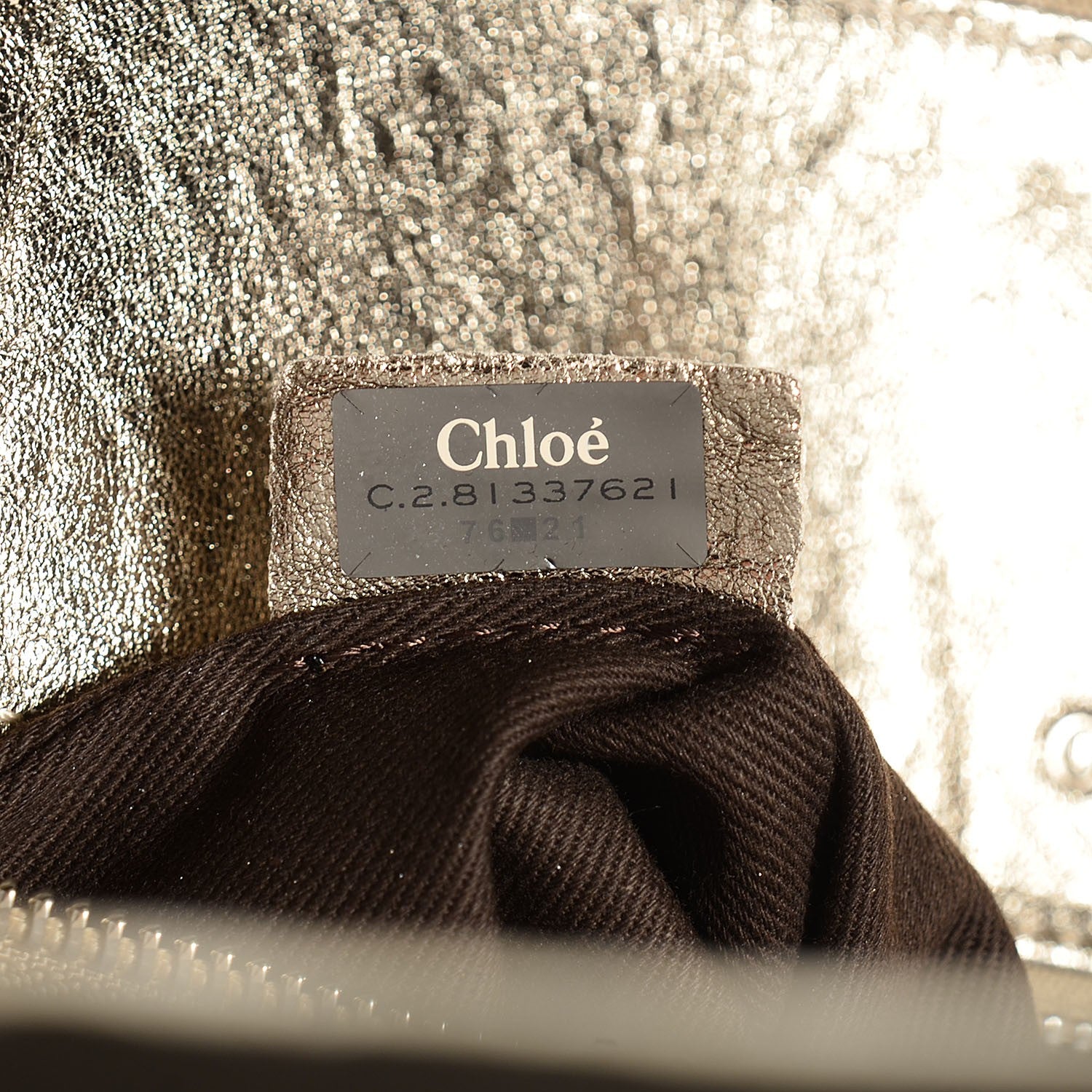 Chloe Lambskin Heloise Satchel Metallic 7 of 8