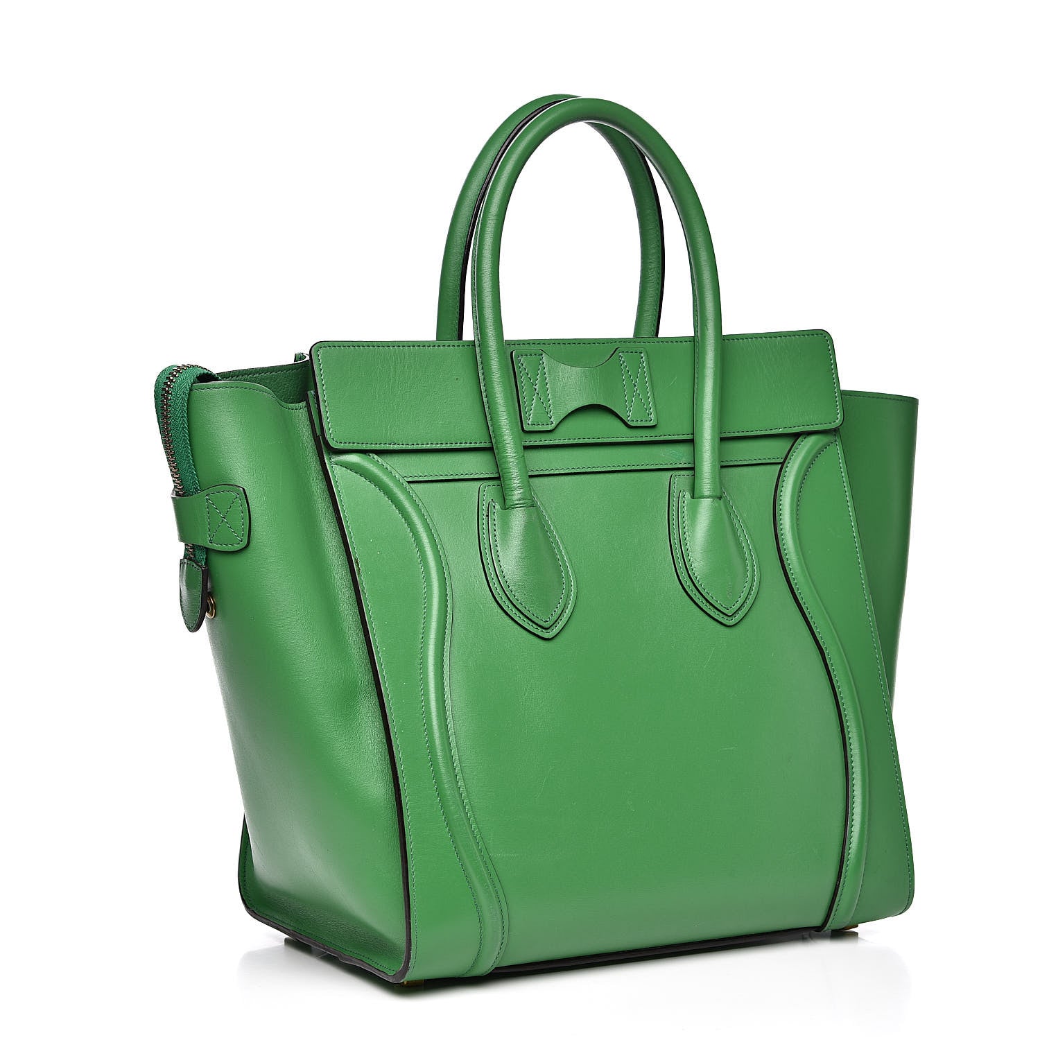 Celine Palmelato Mini Luggage Grass Green 3 of 18