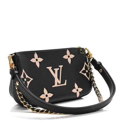 Louis Vuitton Empreinte Monogram Giant Multi Pochette Accessories Black Beige 3 of 12