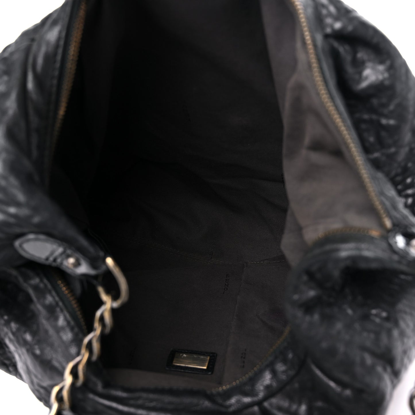 Nappa Patent B Buckle Hobo Black
