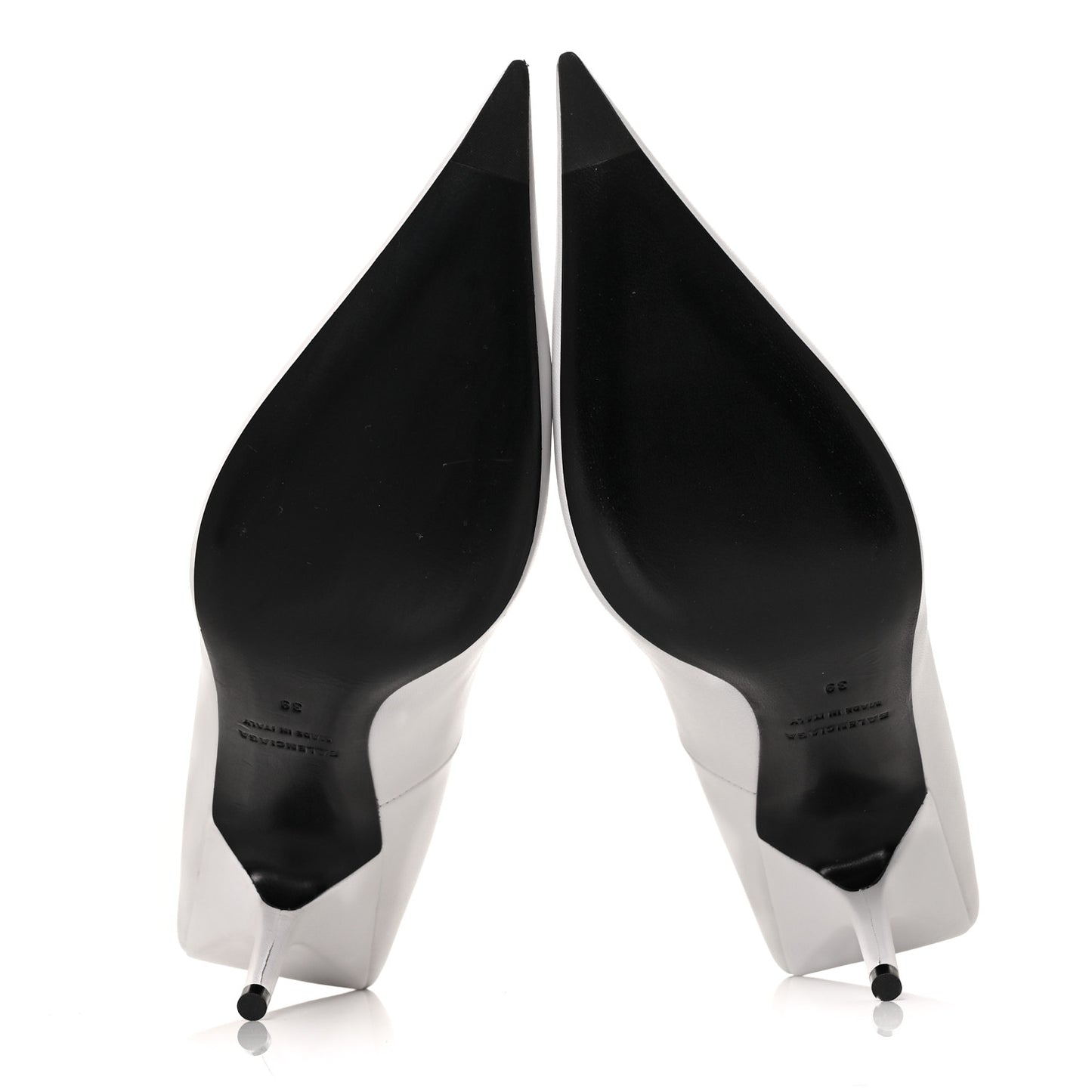 Soft Nappa Square Knife 80mm Pumps 39 White