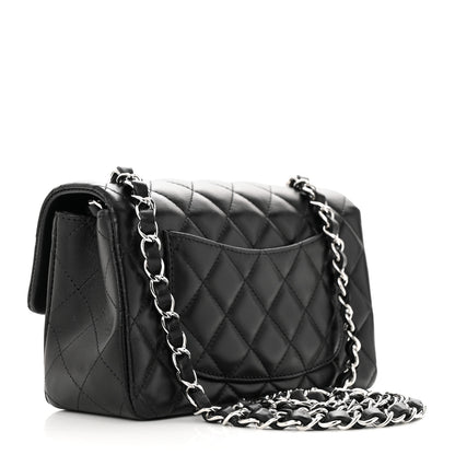 Chanel Lambskin Quilted Mini Rectangular Flap Black 3 of 12