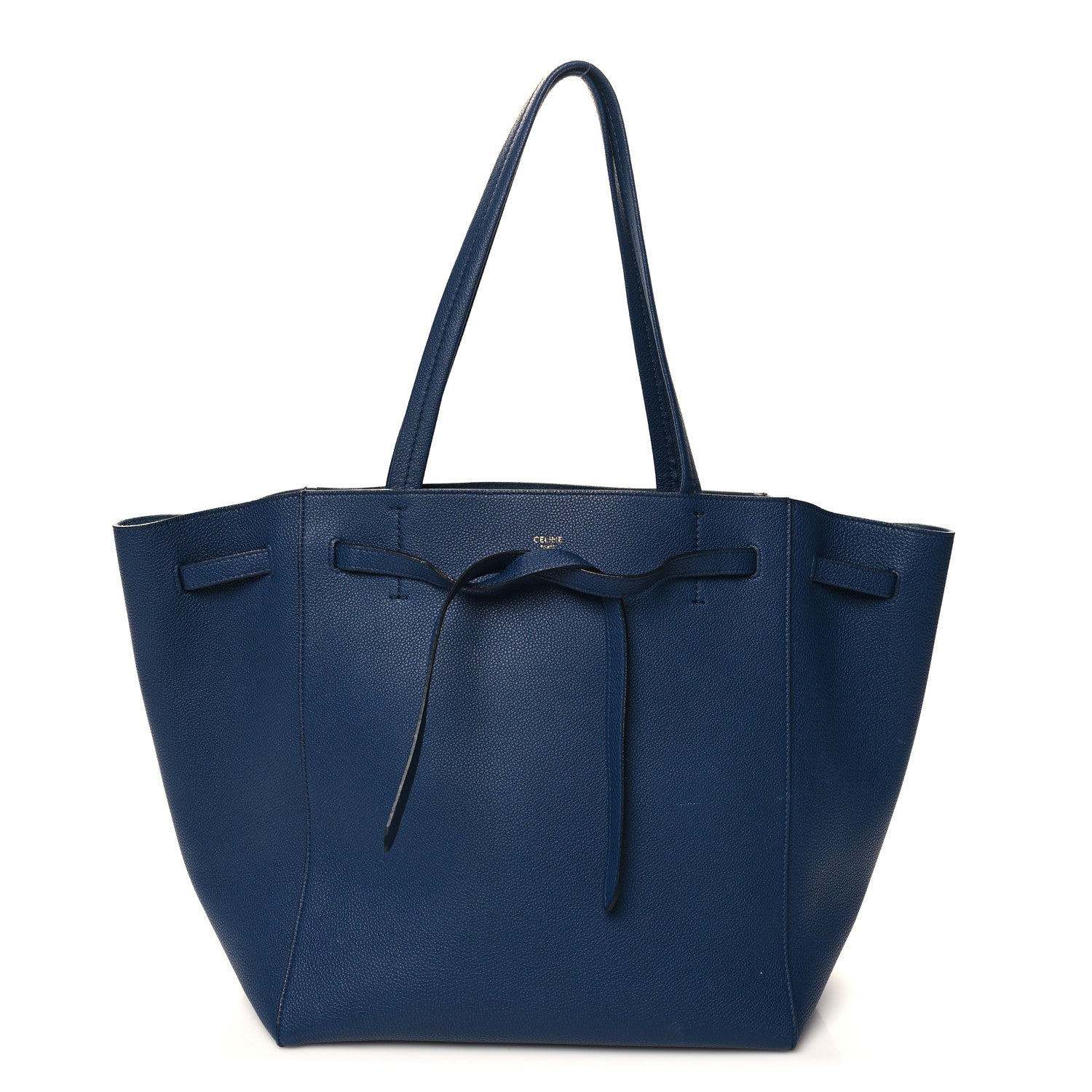 Celine Soft Grained Calfskin Small Belt Cabas Phantom Dark Blue 1 of 12