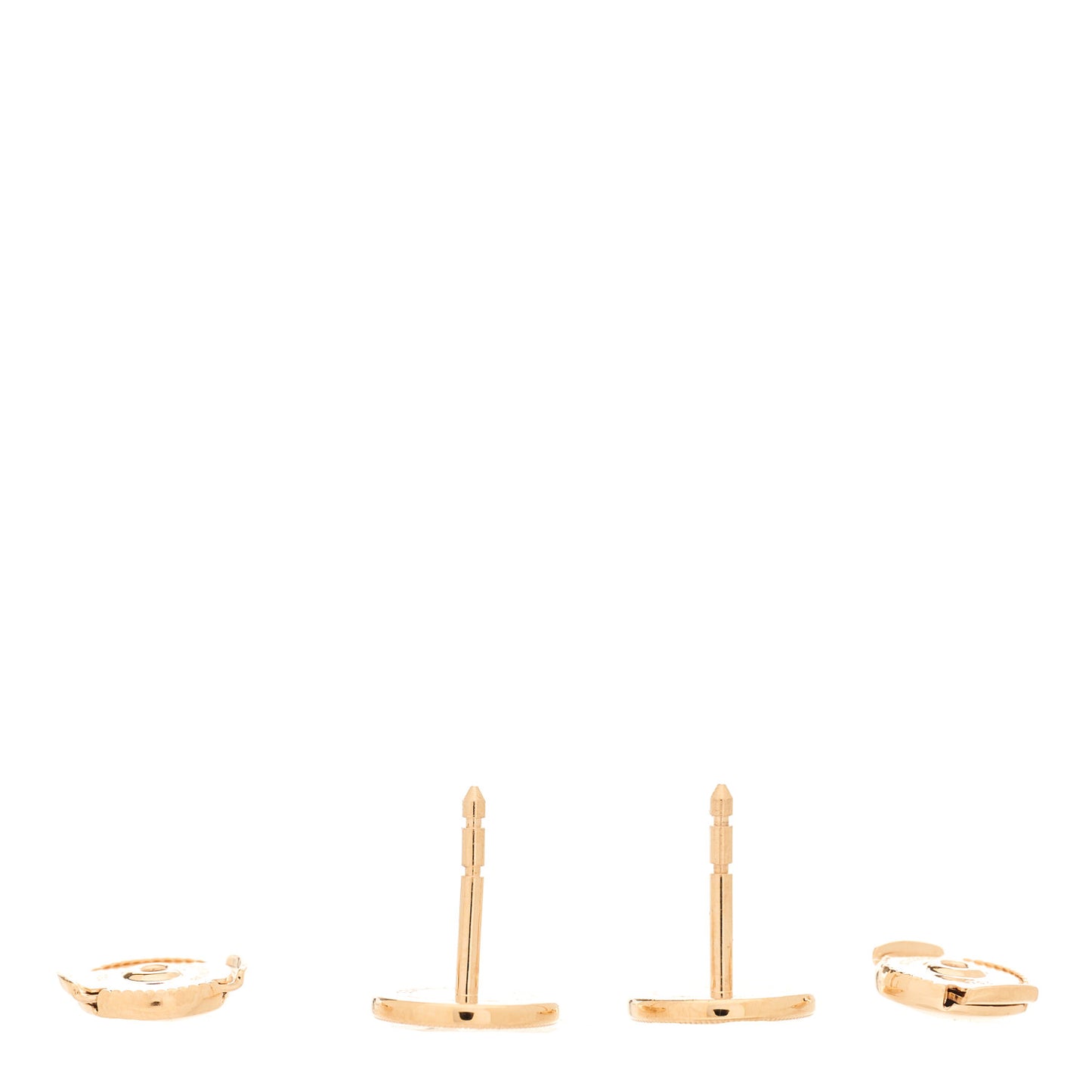18K Rose Gold TPM Ex-Libris Stud Earrings