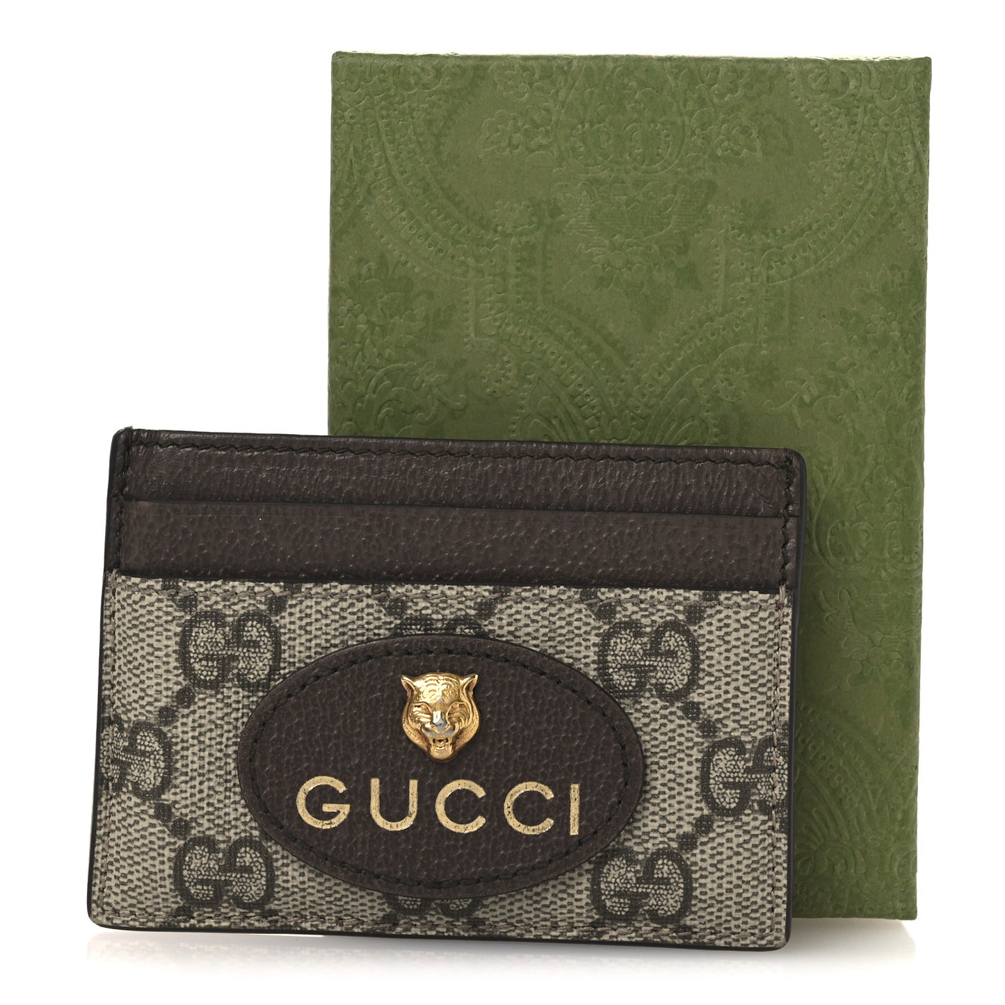 GG Supreme Monogram Neo Vintage Card Holder Beige Crop New Acero