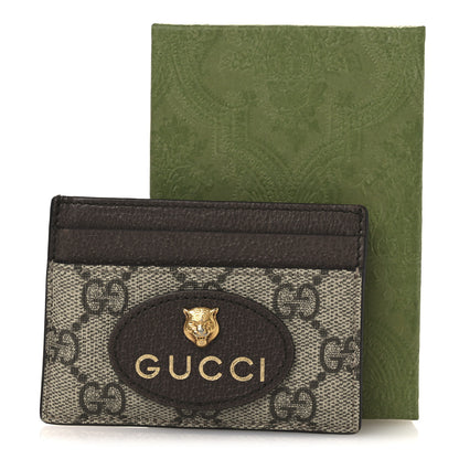 Gucci GG Supreme Monogram Neo Vintage Card Holder Beige Crop New Acero 8 of 8