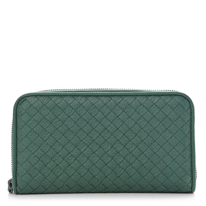 Bottega Veneta Nappa Intrecciato Zip Around Wallet Light Green 1 of 7