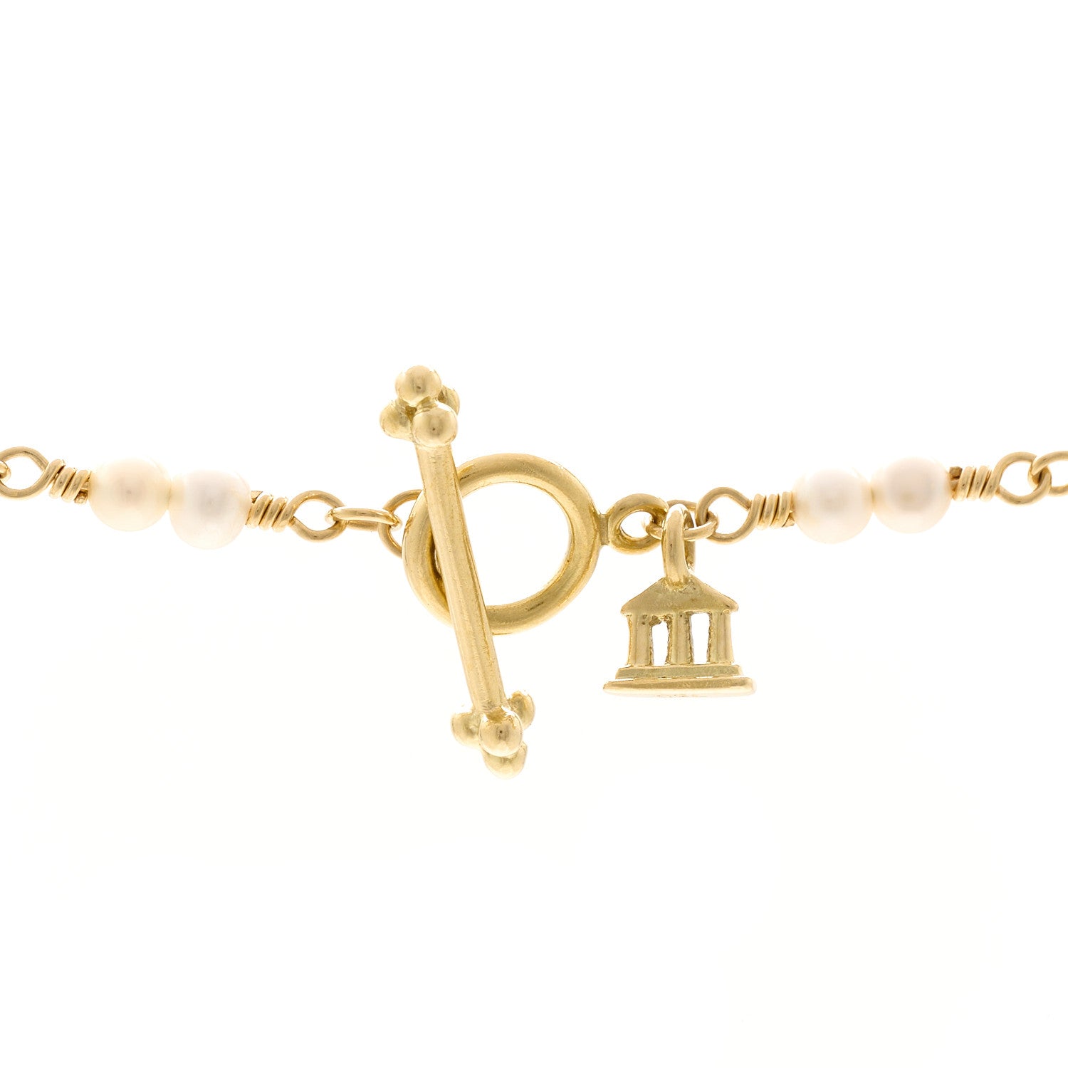 Temple St. Clair 18K Yellow Gold Pearl Karina Necklace 4 of 5