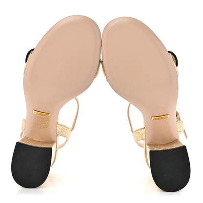 Gucci Galassia GG Marmont Ankle Wrap 75mm Sandals 36.5 Platino 6 of 10