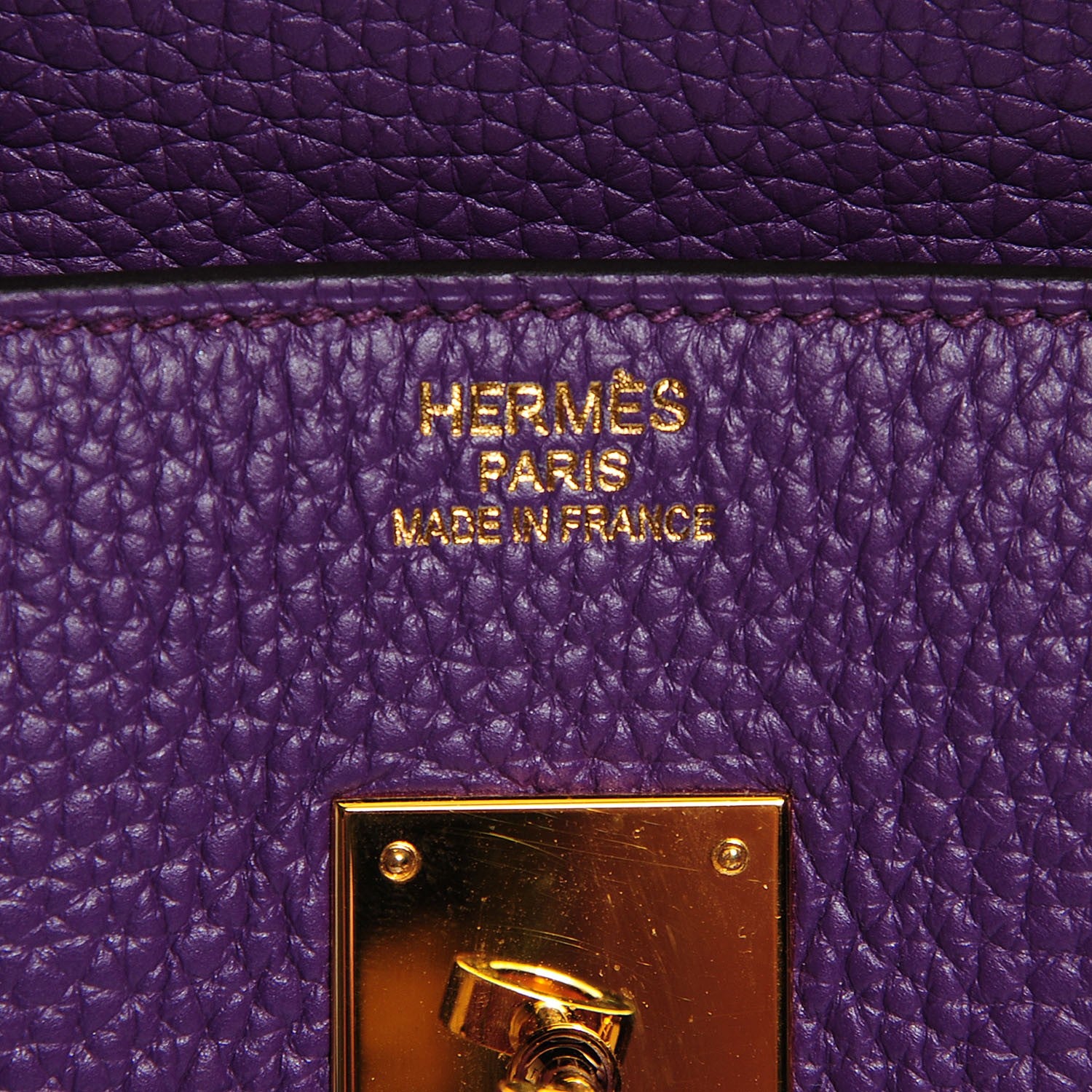 Hermes Taurillon Clemence Birkin 35 Ultraviolet 14 of 32