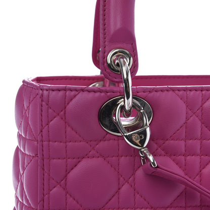 Christian Dior Lambskin Cannage Medium Lady Dior Fuchsia 13 of 14