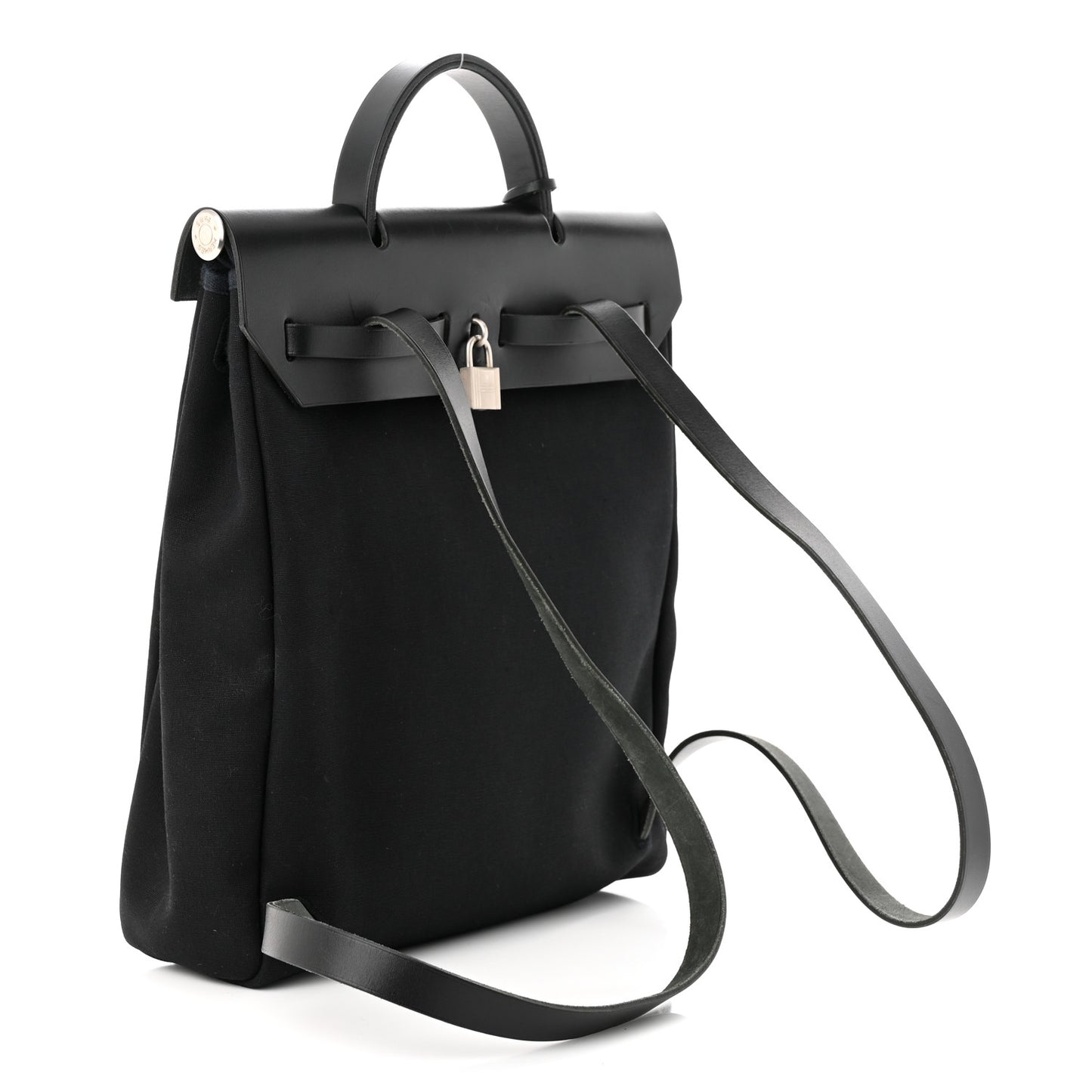 Toile Vache Calfskin Herbag 30 PM Backpack Black
