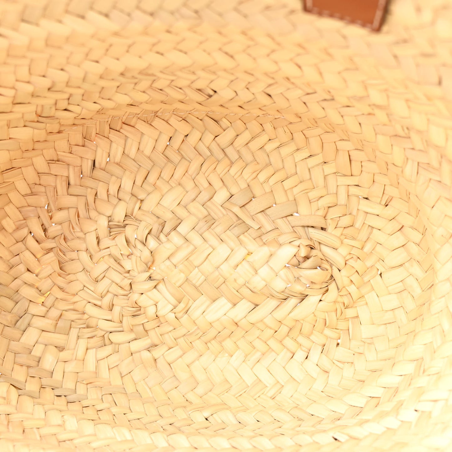 Raffia Small Basket Tote Bag Natural Tan