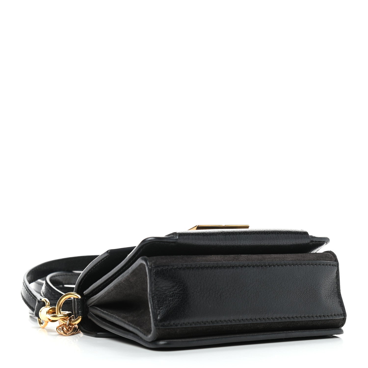 Givenchy Goatskin Suede Mini GV3 Shoulder Bag Black 4 of 9