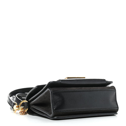 Givenchy Goatskin Suede Mini GV3 Shoulder Bag Black 4 of 9