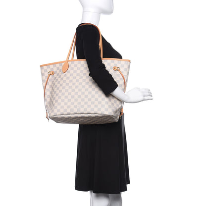 Louis Vuitton Damier Azur Neo Neverfull MM Rose Ballerine 2 of 11