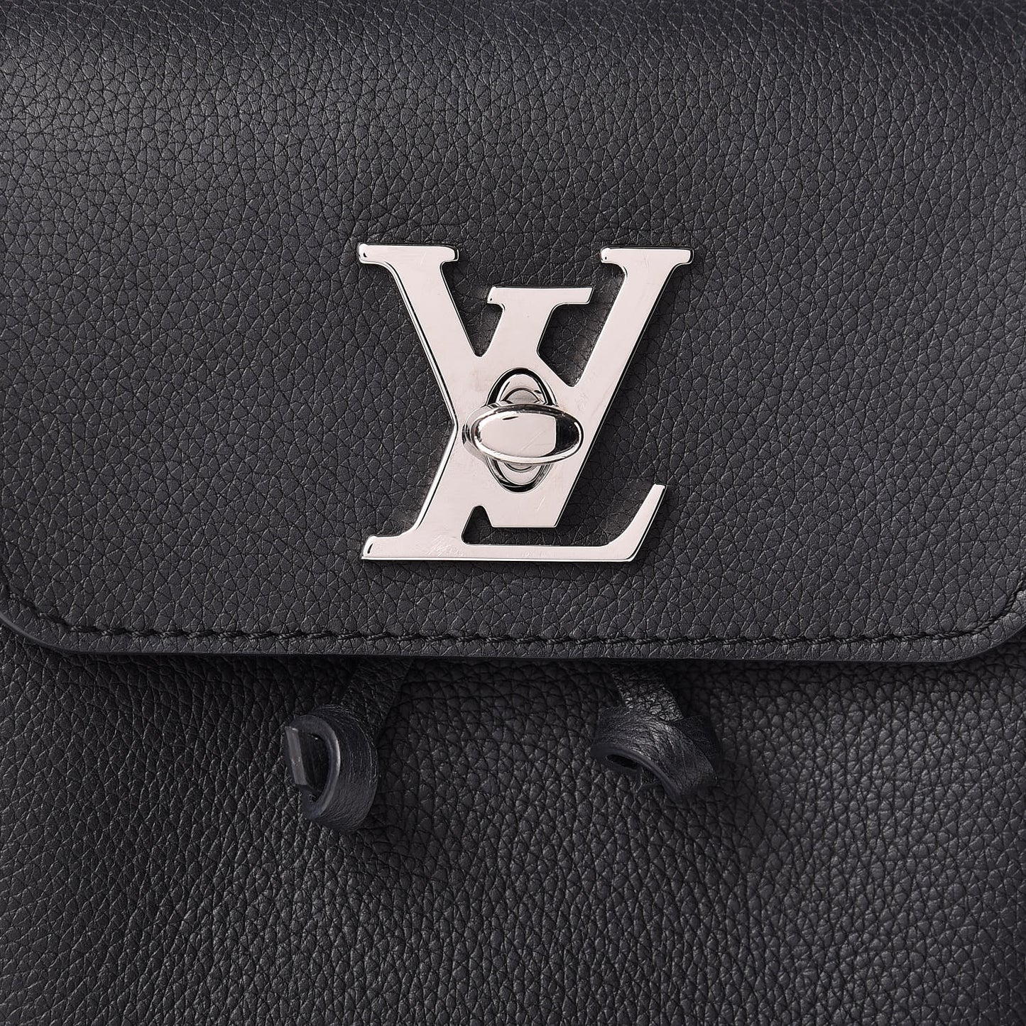 Calfskin Lockme Mini Backpack Black