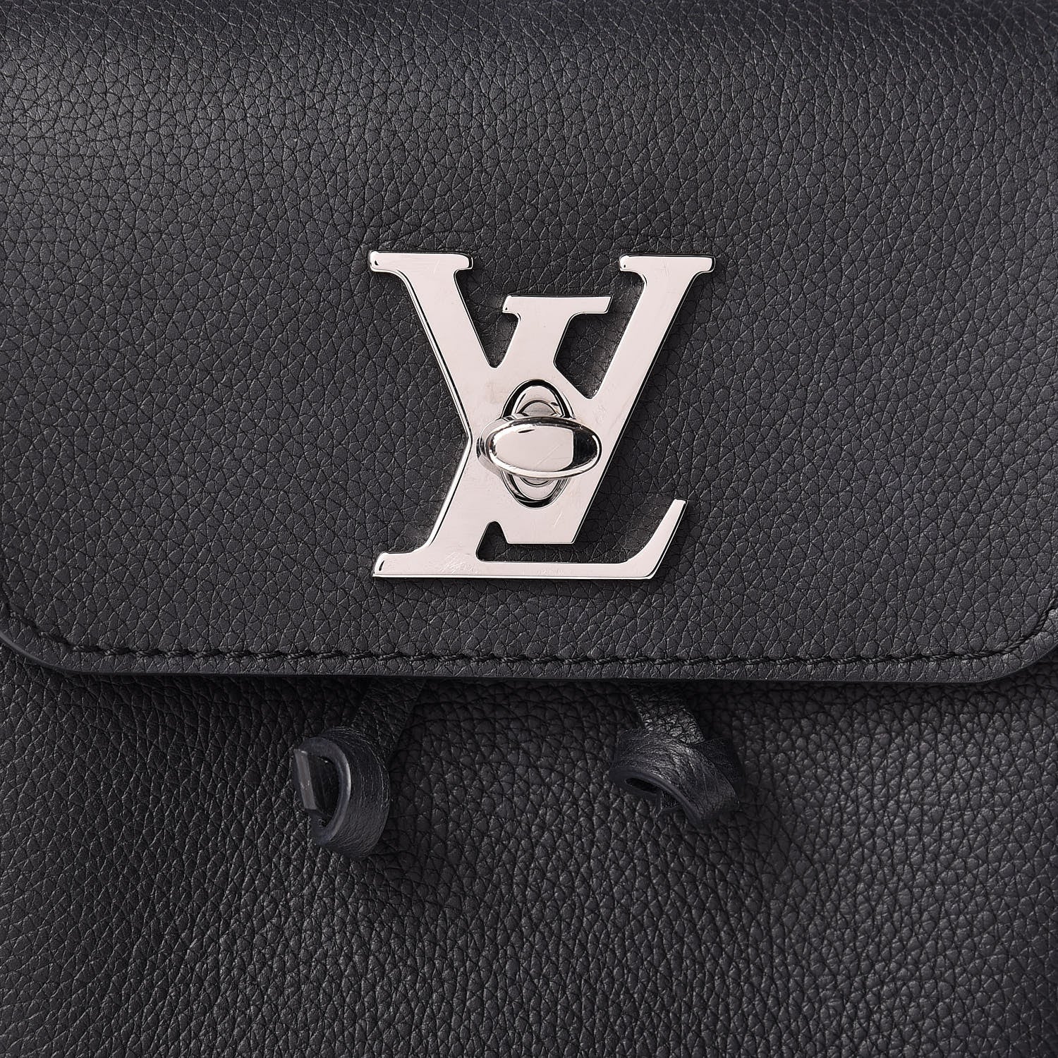 Louis Vuitton Calfskin Lockme Mini Backpack Black 8 of 15