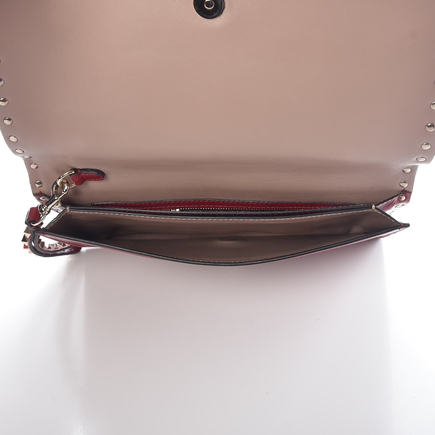 Valentino Garavani Nappa Rockstud Wristlet Clutch Rosso Valentino 5 of 7